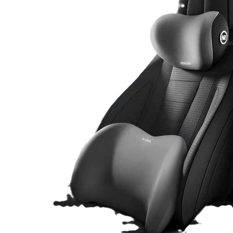 Car headrest and waist support set