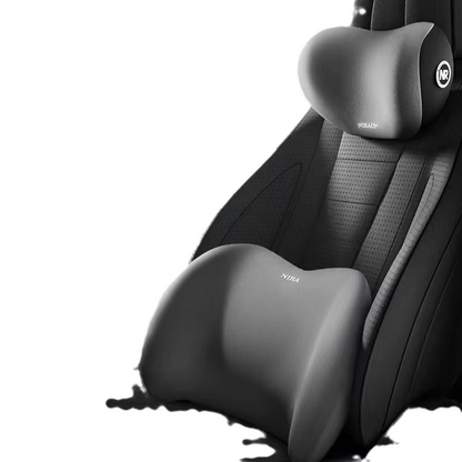Car headrest and waist support set