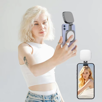 Magnetic 180° Adjustable Flip Phone Selfie Ring Light