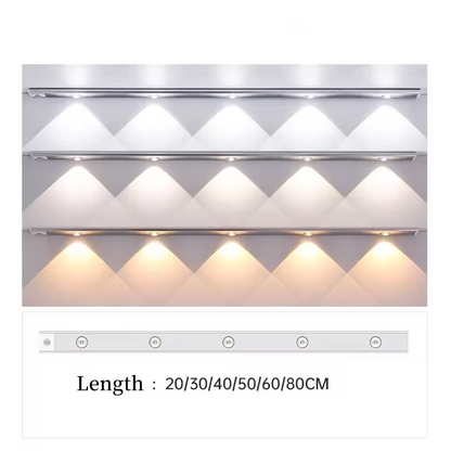 LED New Rechargeable Human Body Sensing Light Hill Ripple Atmosphere Light Cabinet Light