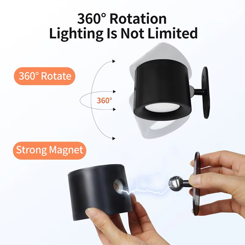 Cheeroll 360° Rotating LED Wireless Charging Magnetic Wall Lamp®