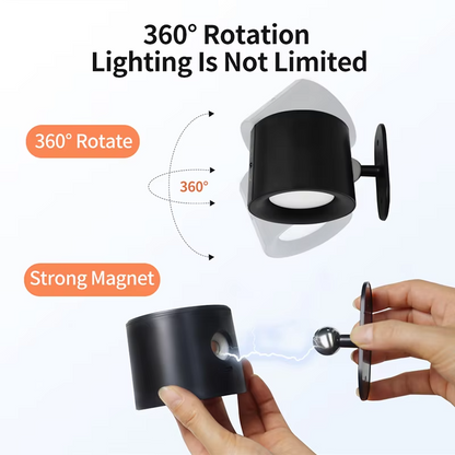 Cheeroll 360° Rotating LED Wireless Charging Magnetic Wall Lamp®