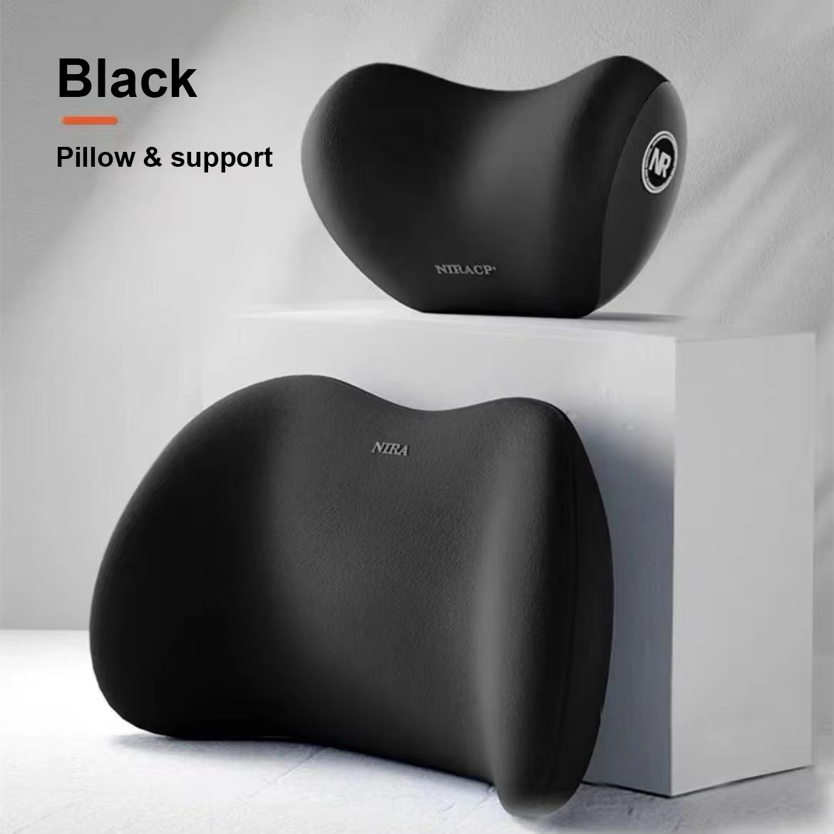 Car headrest and waist support set