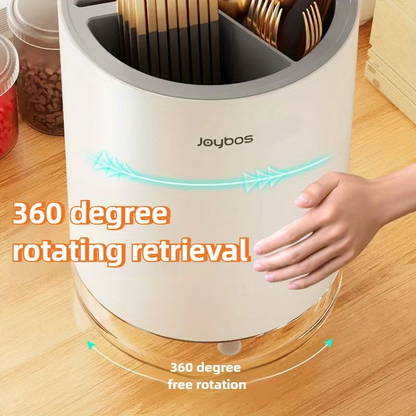 JOYBOS 360-degree rotating silicone kitchen countertop utensil storage rack