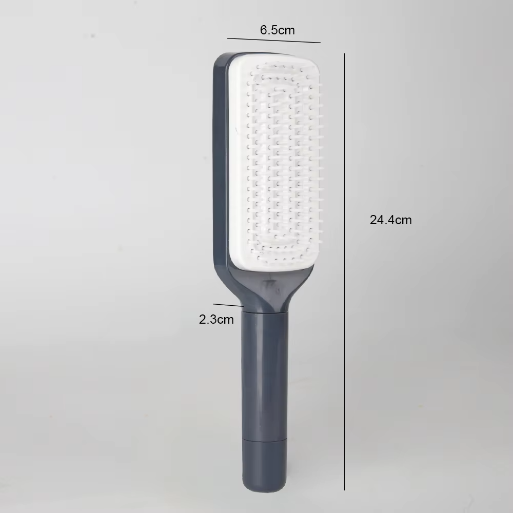 Rotating lifting comb, one-button cleaning, retractable massage comb