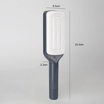 Rotating lifting comb, one-button cleaning, retractable massage comb