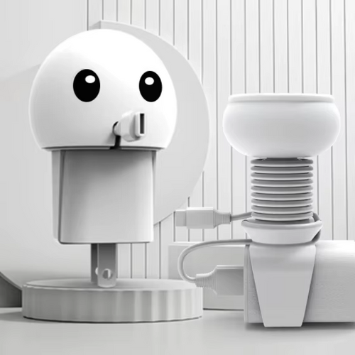 Cartoon Creative Desktop Organizer - Portable Charging Cable Protector and Wire Management Case for Tangle-Free Storage