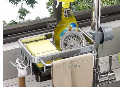 Cheeroll Faucet Storage Rack, Metal Sink Storage Rack with Fixed Bracket®