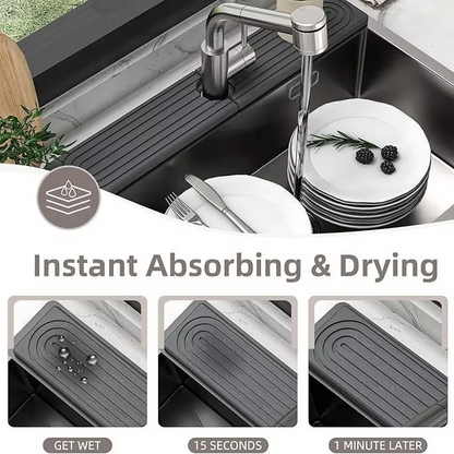 Cheeroll Modern absorbent and quick-drying rigid kitchen/bathroom sink drain mat®