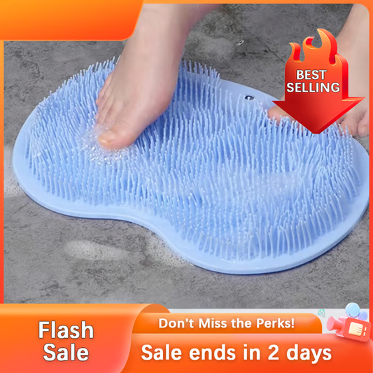 🏆Flash Sale⚡ 50K+ SOLD! Almost Gone-💥Silicone Shower Foot Scrubber Mat，Best gifts