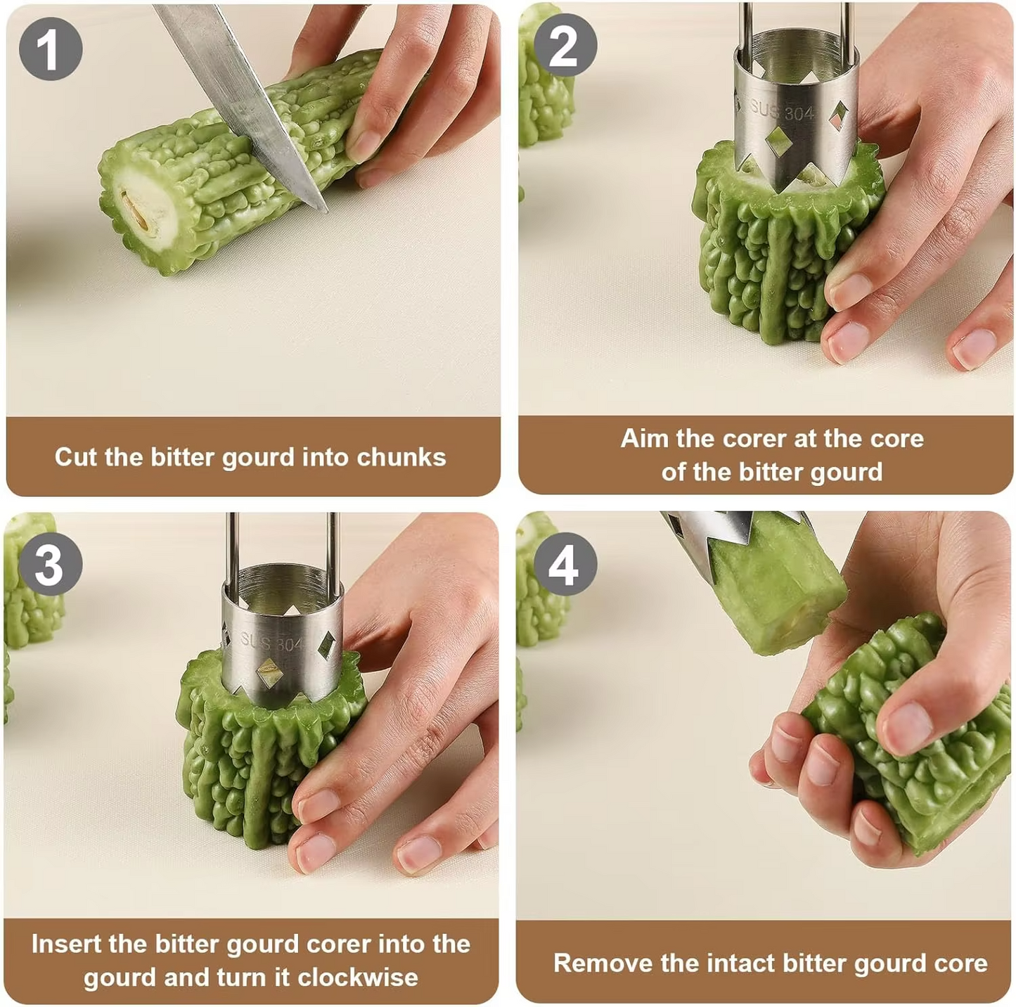 Fruit and vegetable core removal tool