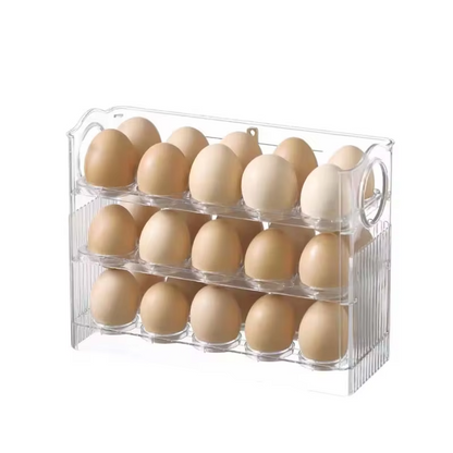 Fresh-Keeper PET Plastic Egg Storage Box Injection-Technics Refrigerator Organizer Food Container Kitchen Storage Tray Dispenser