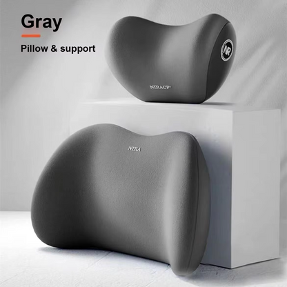Car headrest and waist support set
