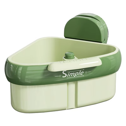 Triangular sink storage rack, food waste basket