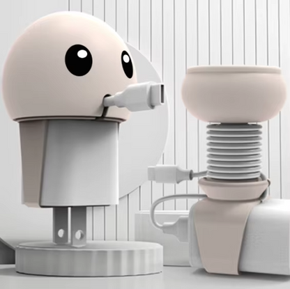 Cartoon Creative Desktop Organizer - Portable Charging Cable Protector and Wire Management Case for Tangle-Free Storage