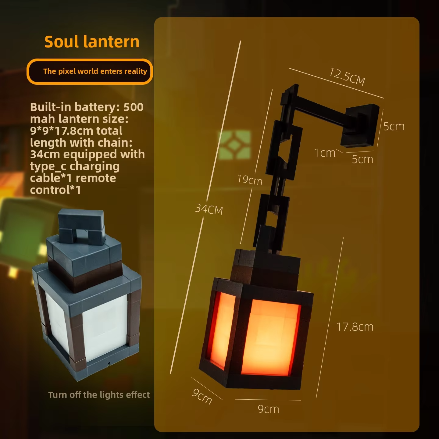 Cheeroll Minecraft LED Lantern Night Light®