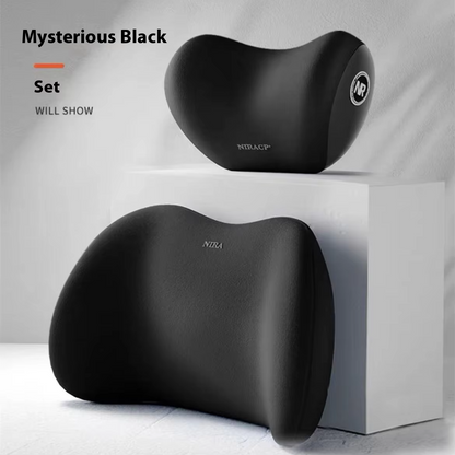 Car headrest and waist support set