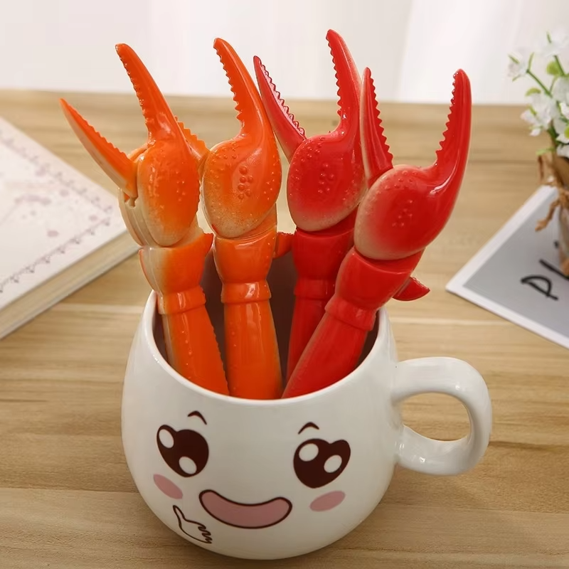 Crab clip gel ballpoint pen push type bullet type 0.5