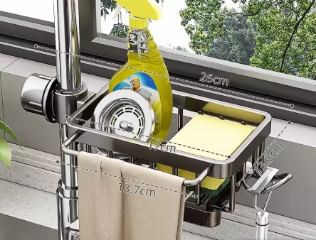 Cheeroll Faucet Storage Rack, Metal Sink Storage Rack with Fixed Bracket®