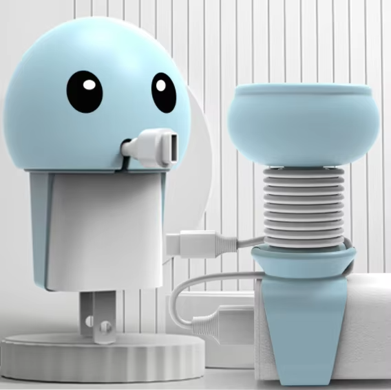 Cartoon Creative Desktop Organizer - Portable Charging Cable Protector and Wire Management Case for Tangle-Free Storage