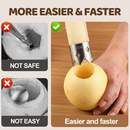 Fruit and vegetable core removal tool