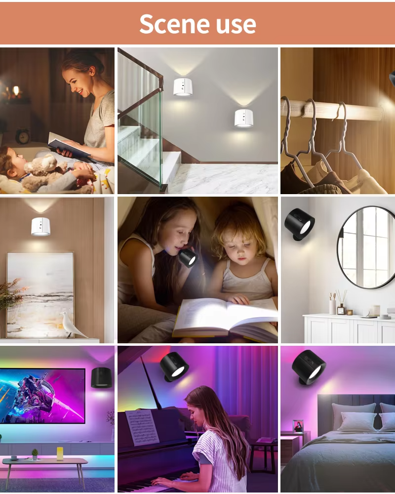 Cheeroll 360° Rotating LED Wireless Charging Magnetic Wall Lamp®