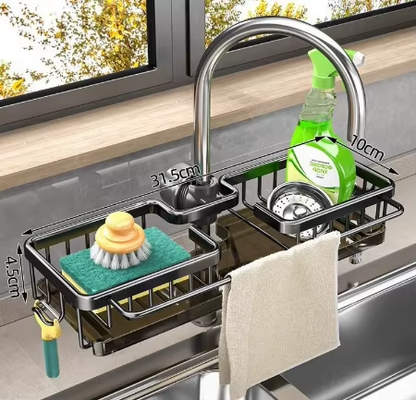 Cheeroll Faucet Storage Rack, Metal Sink Storage Rack with Fixed Bracket®