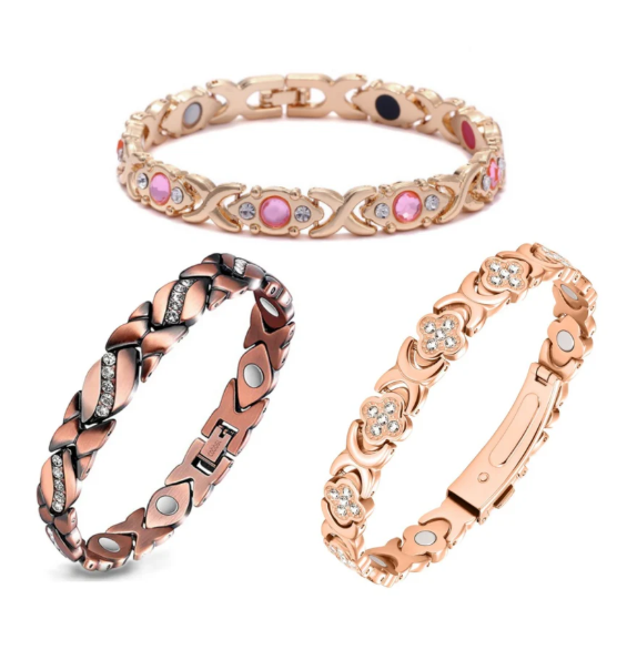 Diystar Copper Bracelets for Women. Pure Copper Magnetic Bracelet with 38oo Gauss Effective Magnets