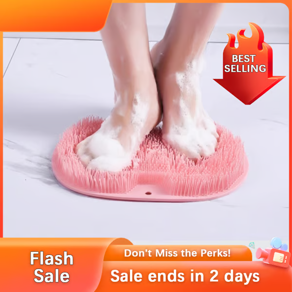 🏆Flash Sale⚡ 50K+ SOLD! Almost Gone-💥Silicone Shower Foot Scrubber Mat，Best gifts