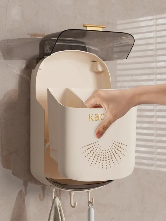 Wall-Mounted Kitchen Storage Box Spoon Chopsticks Holder Draining Rack No-Punching Required Plastic Chopsticks Organizer